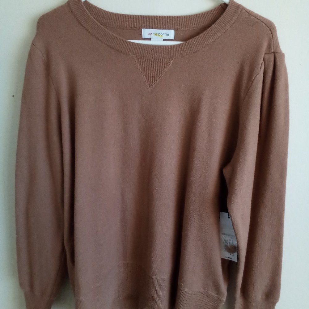 Liz Claiborne NWT brown sweater